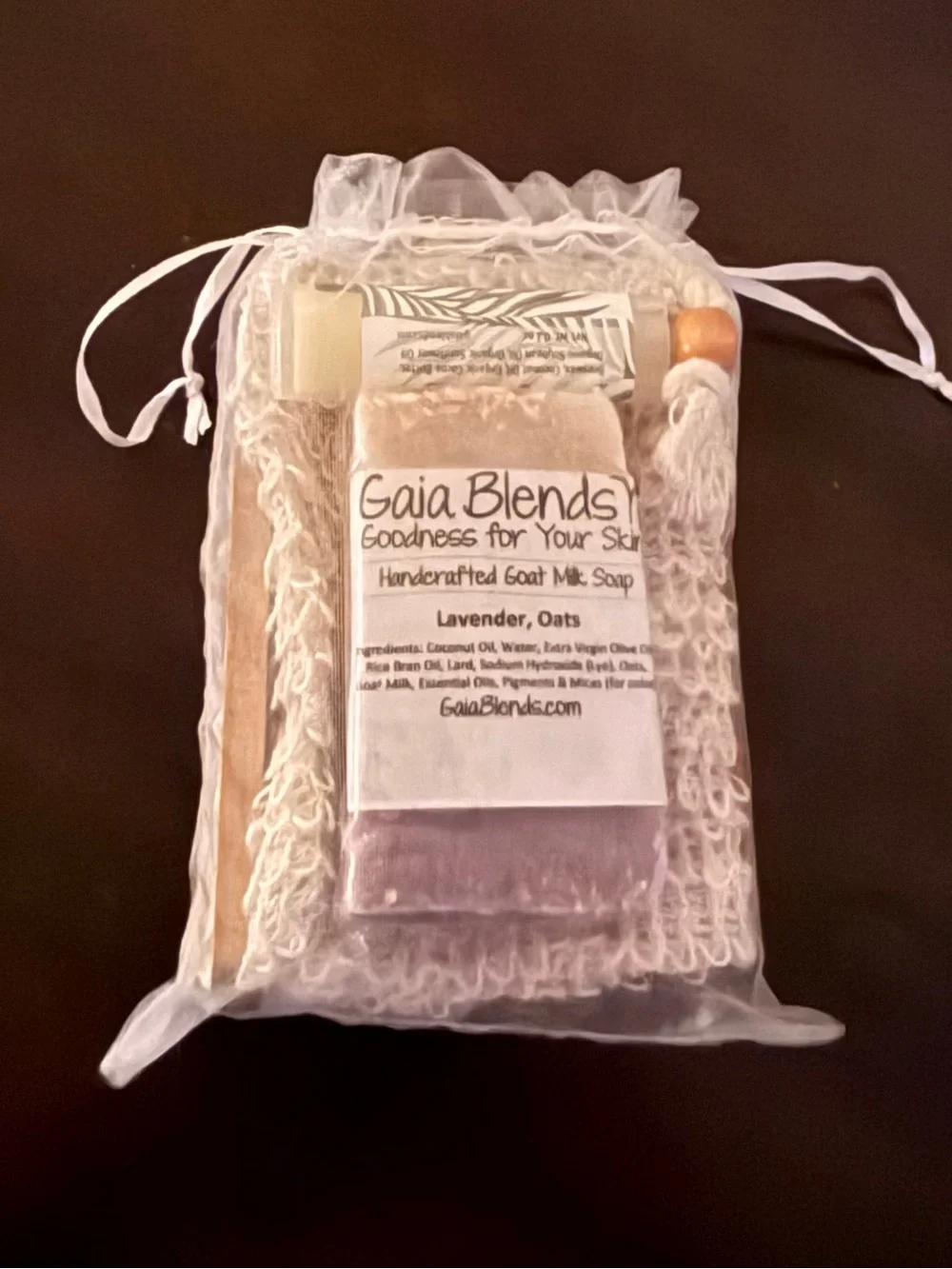Gaia Blends Goat Milk Soap Spa Gift Set Lavender Oats Bath Body Self Care New